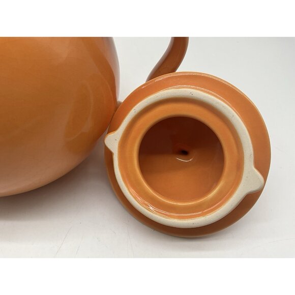 Orange MCM Teapot Made in the USA Serveware Teapots Collectible - Picture 13 of 14